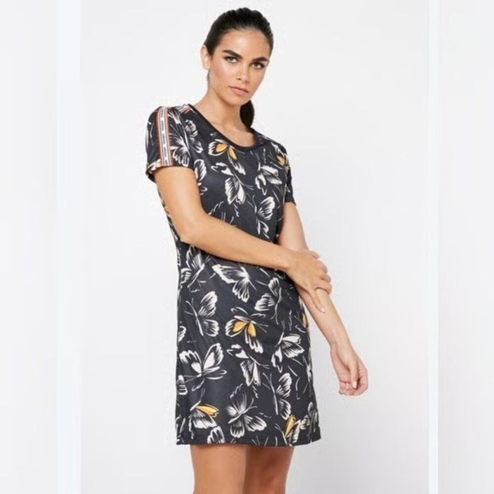 Adidas X Farm Rio Butterfly Athletic Tennis Dress In Black Medium - Picture 3 of 11